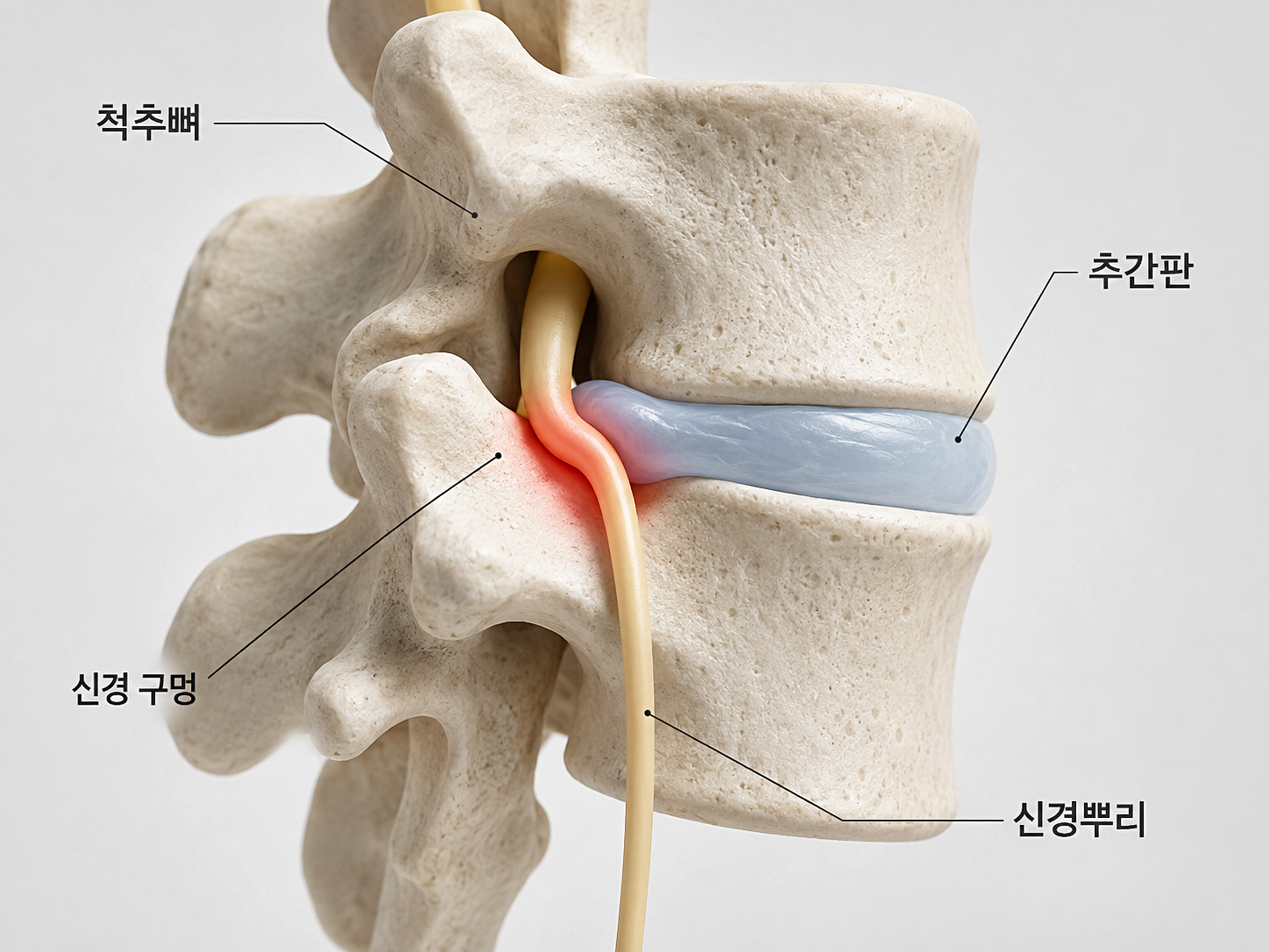 같은 허리디스크인데 왜 증상은 사람마다 다를까? 관련 해부 구조 그림